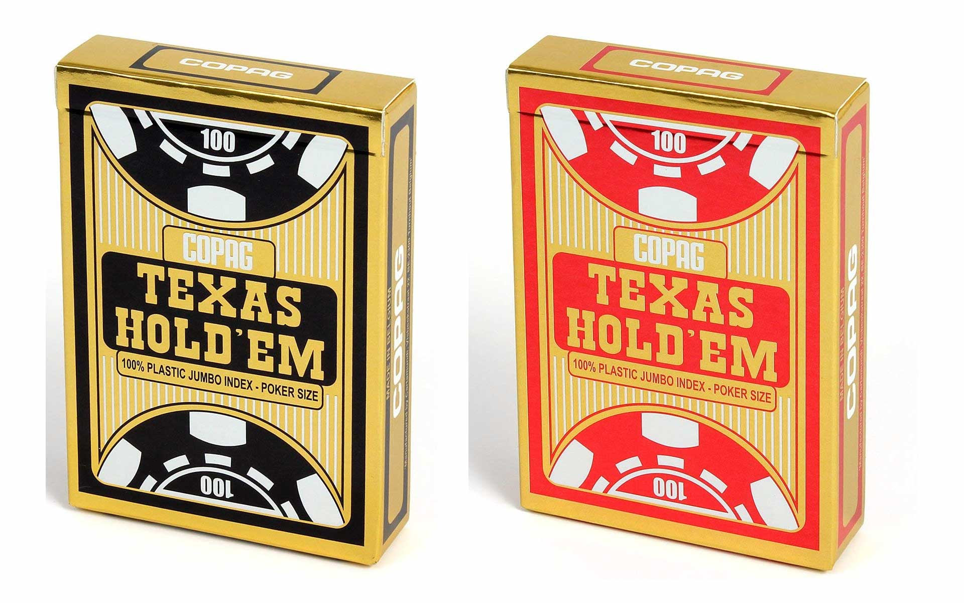 コパッグ テキサスホールデム 赤／黒 ポーカーサイズ